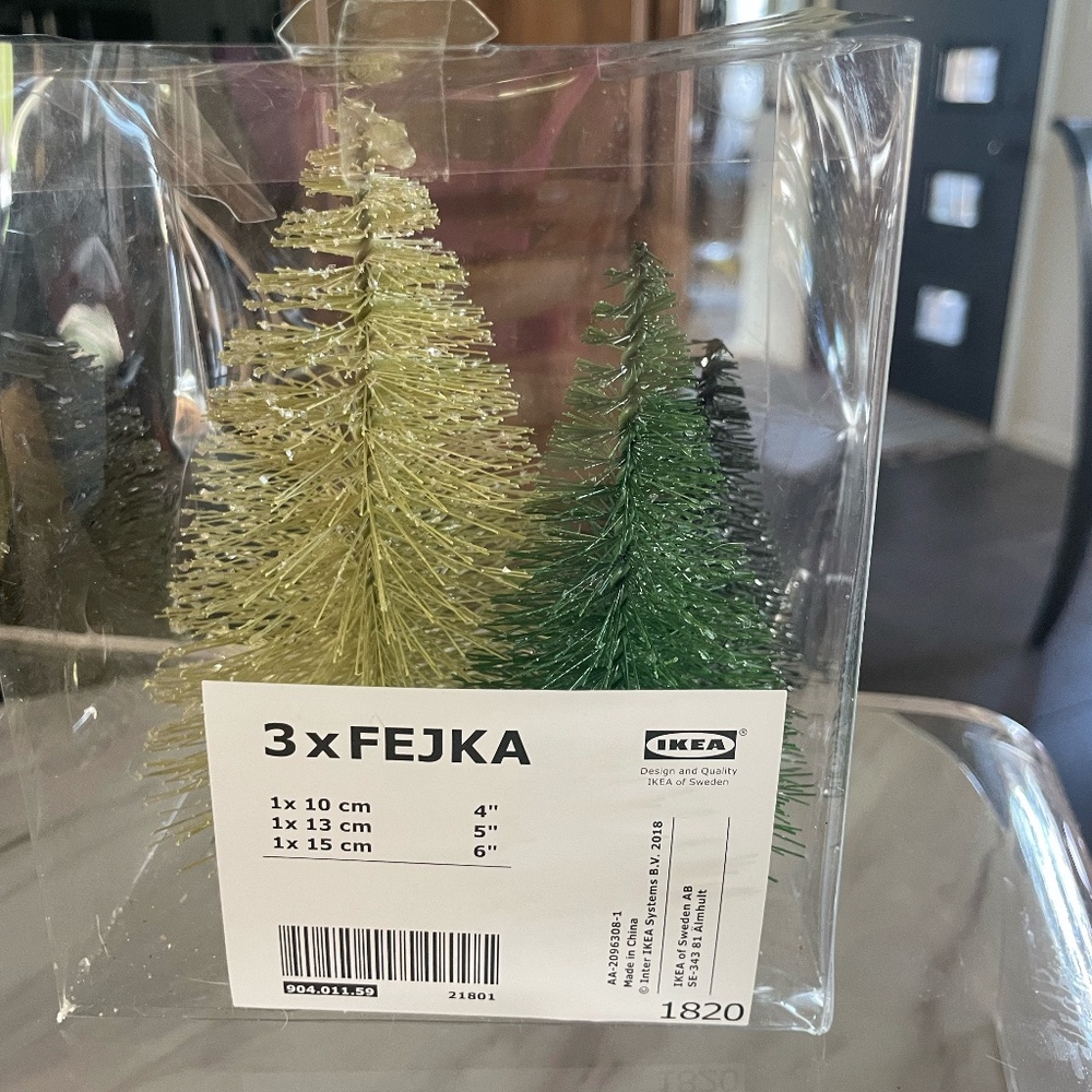IKEA FEJKA SMALL BOTTLE BRUSH WINTER/XMAS TREES NEW